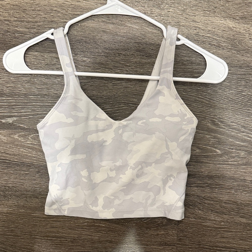 Lululemon Align Tank, white camo, size 2